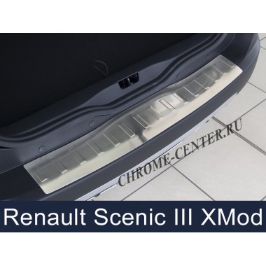 Накладка на задний бампер Renault Scenic Xmod (2013-) бренд – Avisa главное фото